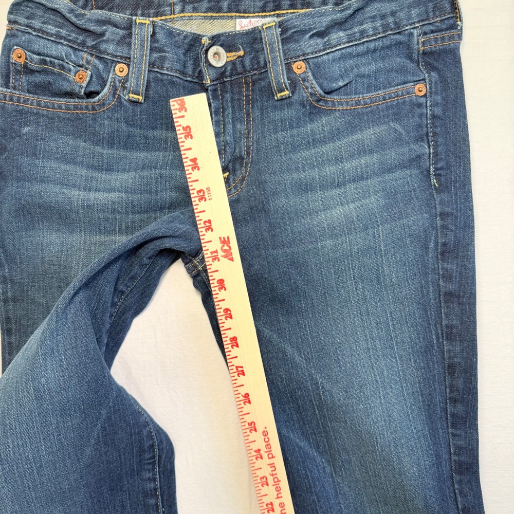 Y2K Bootcut Lucky Brand Sweet N Low Jeans Womens 2/26 Embroidered Pockets - Picture 8 of 8